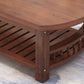 20"H Contemporary Coffee Table Solid Wood Storage Cocktail Table