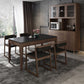 Mesa de comedor de piedra de 4 pies, mesa de comedor de estilo moderno para el hogar