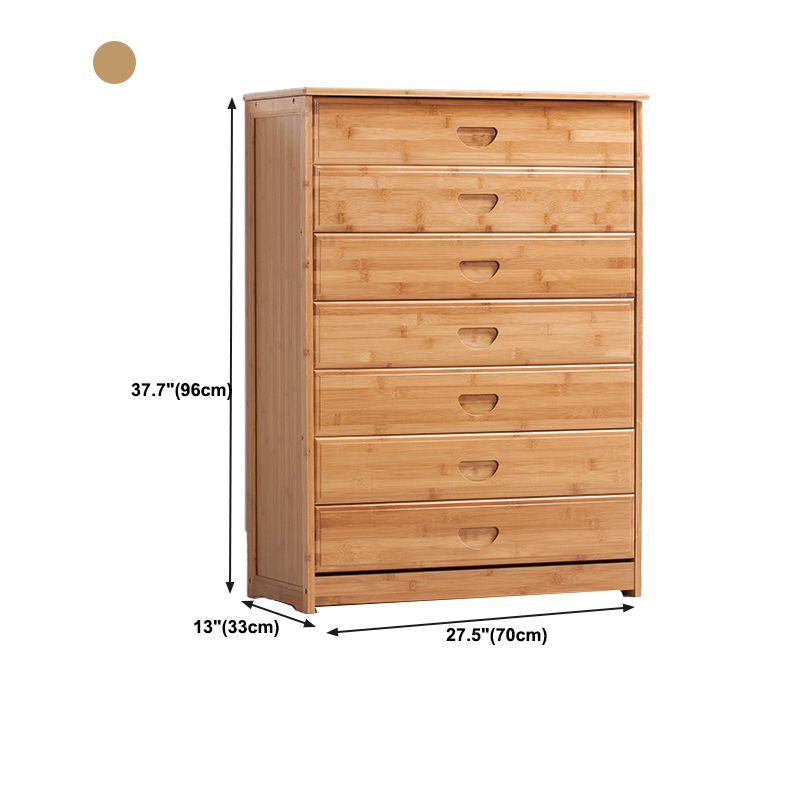 Modern Bamboo Storage Chest Dresser Bedroom Storage Chest with Drawers