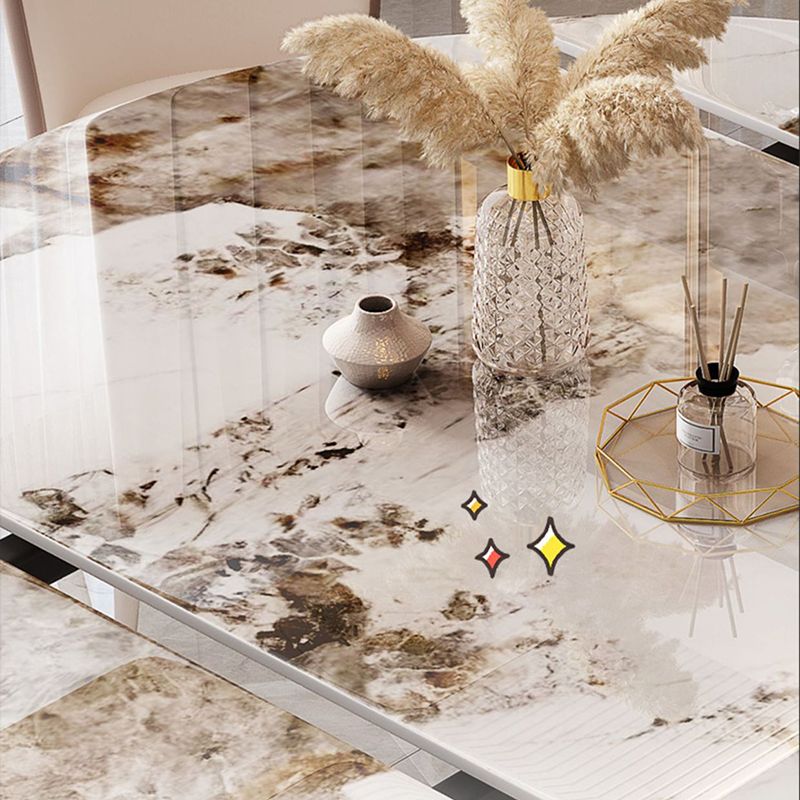 Runder gesinterte Stein Esstisch moderne ausziehbare Möbel mit Sockelbasis