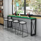Glam Style Bar-height Table Metal Base Bistro Pub Table with Double Pedestal Clearhalo 'Bar Furniture' 'Bar Tables' 'bar_tables' 'furn' 'furn_bar_tables' 'Furniture' 'Kitchen & Dining Furniture' 1200x1200_82e8d58d-209d-4043-8c1b-533326af195f