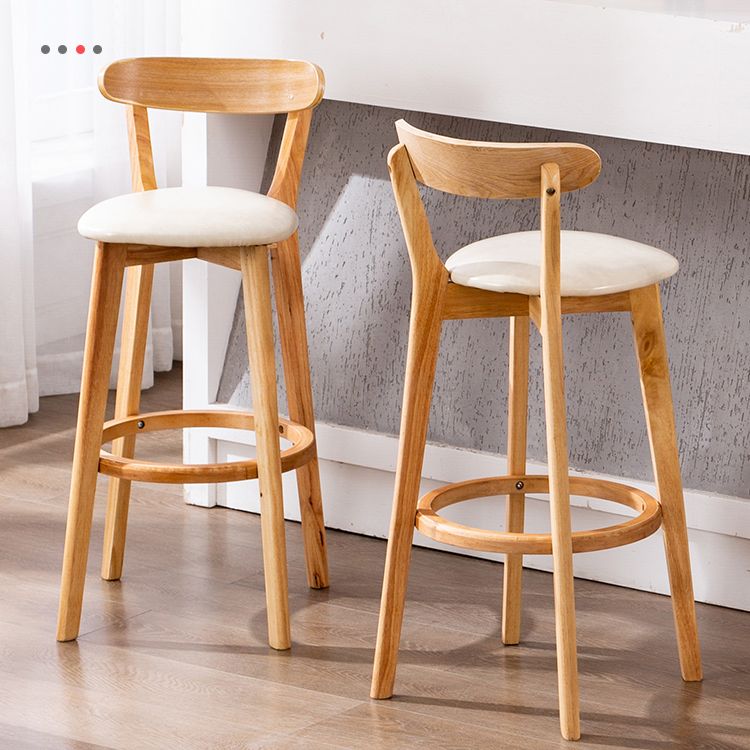 Contemporary Matte Finish Solid Wood Bar Stool Milk Tea Shop Footrest Stool Clearhalo 'Bar Furniture' 'Bar Stools' 'bar_stools' 'furn' 'furn_bar_stools' 'Furniture' 'furniture_bar_stools' 'Kitchen & Dining Furniture' 1200x1200_82ea4431-ebd0-4c3d-b38e-a73076d58f49