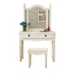 19.68" Wide Vanity Set with Drawer Rubberwood Make-up Vanity