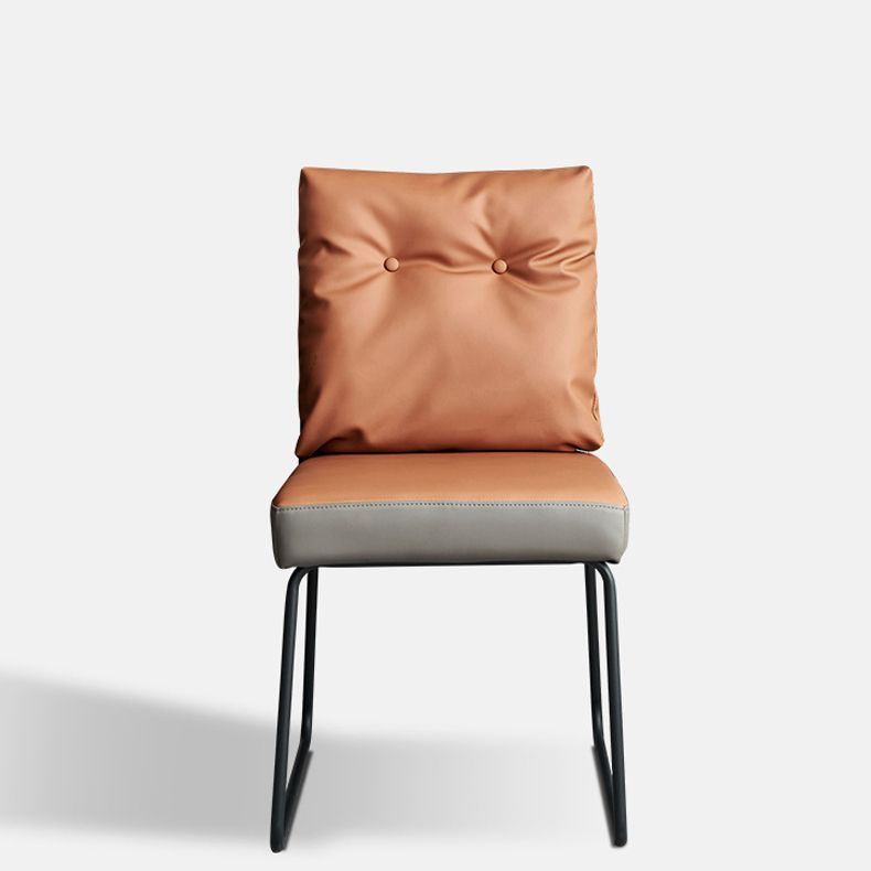 Contemporary Metal Chairs Set Dining Room Solid Back Side Chairs (Set of 2) Clearhalo ' kitchen&dining_furn' 'Dining Chairs' 'Dining Tables & Seating' 'dining_chair' 'furn' 'furn_dining_chair' 'Furniture' 'furniture_dining_chair' 'Kitchen & Dining Furniture' 'kitchen' 1200x1200_82eb8f67-14b3-4b11-a0da-c7814cf94378