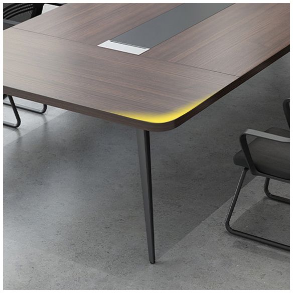 Wooden Office Writing Desk Industrial Curved Cable Management Office Desk Clearhalo 'furn' 'furn_office_desk' 'Furniture' 'Office Desks' 'Office Furniture' 'office_desk' 1200x1200_82eb92b3-eb12-4e21-90ea-396bfec6995e