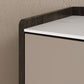 Cassettiera verticale in pietra per camera da letto contemporanea con cassetti