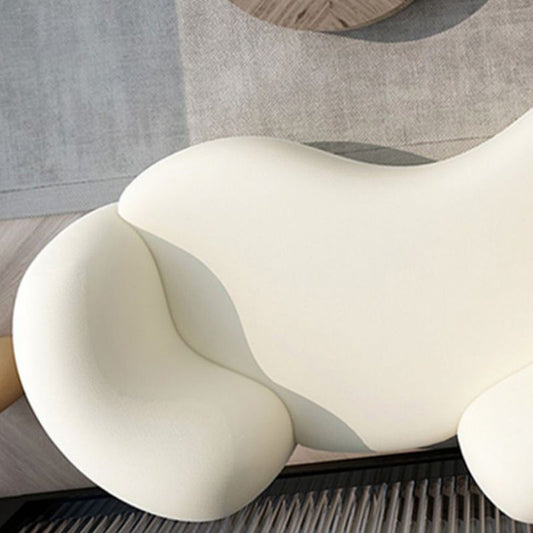 Contemporary Fabric Curved Sofa Tight Back Tuxedo Arm Seating