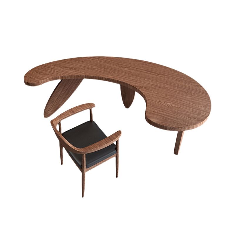 Contemporary 29.5" Height Writing Desk Solid Wood Office Desk with Legs Clearhalo 'furn' 'furn_office_desk' 'Furniture' 'Office Desks' 'Office Furniture' 'office_desk' 1200x1200_82eeaa23-2a2c-489d-b351-cc25b3983bbd