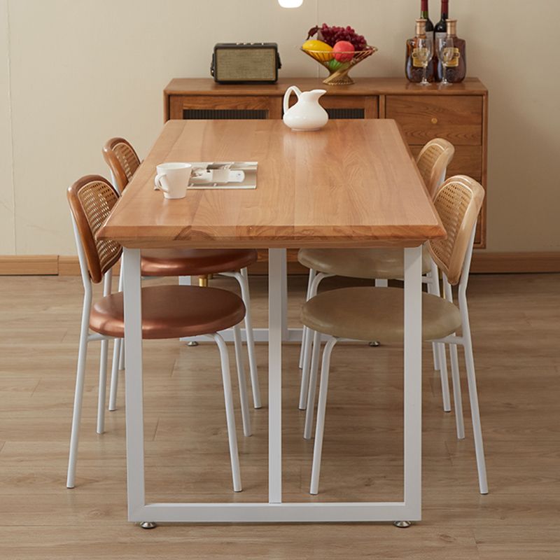 Brown Ash Wood Modern Dining Table Set 1/2/5 Pcs Dinette Set for Home Clearhalo 'Dining Room Sets' 'Dining Tables & Seating' 'dining_room_set' 'furn' 'furn_dining_room_set' 'Furniture' 'Kitchen & Dining Furniture' 1200x1200_82f056f7-eba8-4191-835b-4745eca0056a