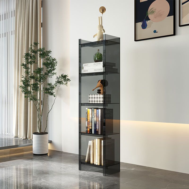 Glam Acrylic Vertical Standard Bookshelf Closed Back Bookshelf for Living Room Clearhalo 'Bookcases' 'furn' 'furn_bookcases' 'Furniture' 'furniture_bookcases' 'kitchen' 'kitchen_bookcases' 'Living Room Furniture' 'Office Furniture' 1200x1200_82f34224-7869-489d-b3e6-dafc26a448ac