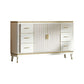 Sideboard in stile glam Sideboard da pranzo in legno con porte per soggiorno
