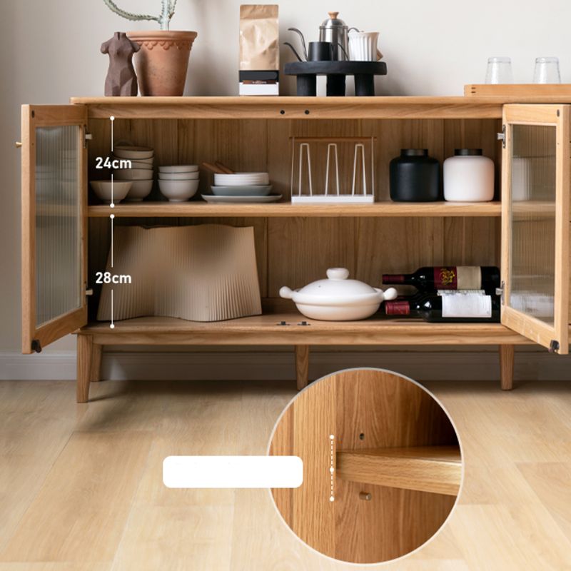 Hedendaagse sideboard kast eiken glazen deuren bijboord tafel met deuren voor eetkamer