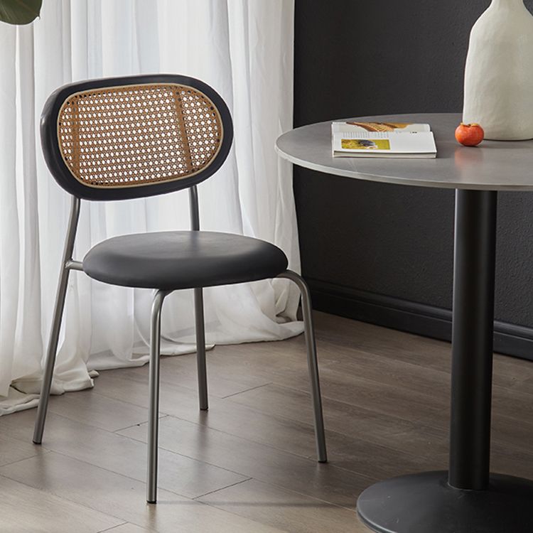 Glam Metal Kitchen and Dining Room Chair Open Back Dining Side Chair Clearhalo 'Dining Chairs' 'Dining Tables & Seating' 'dining_chair' 'furn' 'furn_dining_chair' 'Furniture' 'furniture_dining_chair' 'Kitchen & Dining Furniture' 1200x1200_82f73ca8-5600-4b9a-b3e2-adf80994e9f8