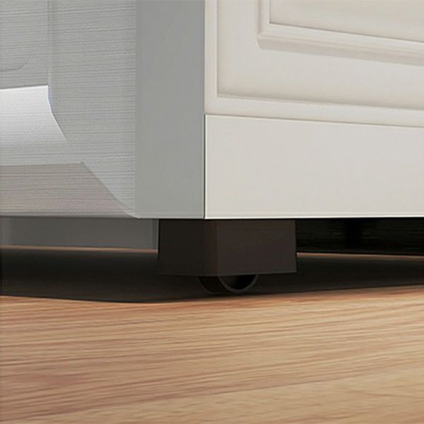 Armadio moderno bianco moderno a 2 porte con cassetti del guardaroba di plastica