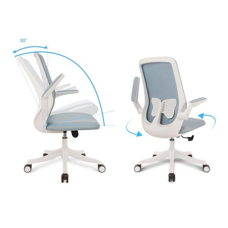 Contemporary Mesh Desk Chair Ergonomic Adjustable Arms Chair for Home Office Clearhalo 'furn' 'furn_office_chair' 'Furniture' 'furniture_office_chair' 'Office Chairs' 'Office Furniture' 'office_chair' 1200x1200_82fa304b-a056-4b89-a535-7c18990358a4