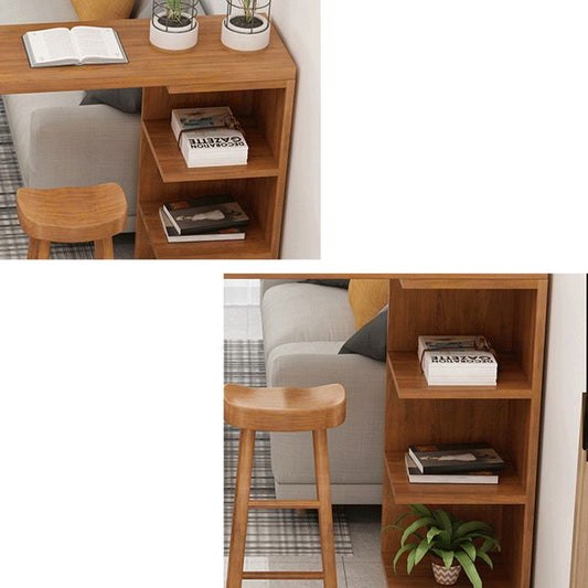 Pine Wood Bar Dining Table Modern Bar Dining Table with Sled Base Clearhalo 'Bar Furniture' 'Bar Tables' 'bar_tables' 'furn' 'furn_bar_tables' 'Furniture' 'furniture_bar_tables' 'Kitchen & Dining Furniture' 1200x1200_82fc0d83-ad57-40d5-b0dd-dd7577c905cf