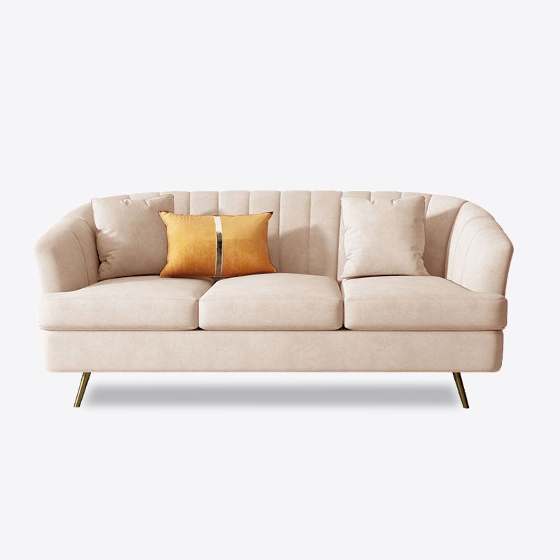 Sofá de almohada cosida con brazos inclinados para tres personas 31.5 "altura