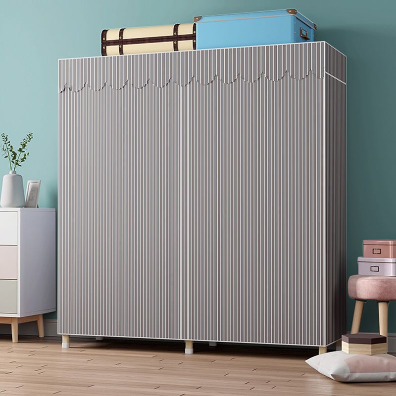 Gouden stalen frame garderobe armoire eigentijdse garderobe voor slaapkamer