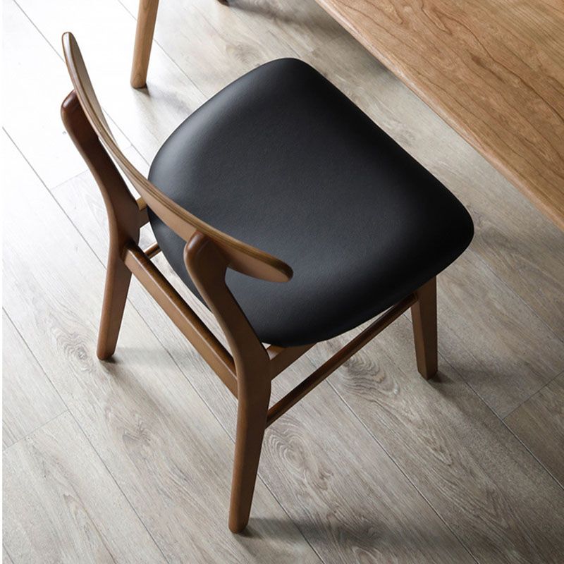 Contemporary Style Dining Chairs Armless Side Chairs with Wooden Legs Clearhalo 'Dining Chairs' 'Dining Tables & Seating' 'dining_chair' 'furn' 'furn_dining_chair' 'Furniture' 'furniture_dining_chair' 'Kitchen & Dining Furniture' 1200x1200_82ffe282-5084-4d3a-ac11-983b942a499c