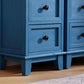 Coffre de rangement de style rétro, coffre de lingerie vertical en bois pour chambre à coucher