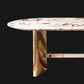 Traditional Luxury Dining Table Marble Oval Dining Table for Home