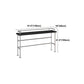 Industrial Black Wood Pub Table with Rectangle Table Top Silver Trestle Table - 42" H Clearhalo 'Bar Furniture' 'Bar Tables' 'bar_tables' 'furn' 'furn_bar_tables' 'Furniture' 'furniture_bar_tables' 'Kitchen & Dining Furniture' 1200x1200_8300b51e-9160-418a-b77a-6664a13c86ee