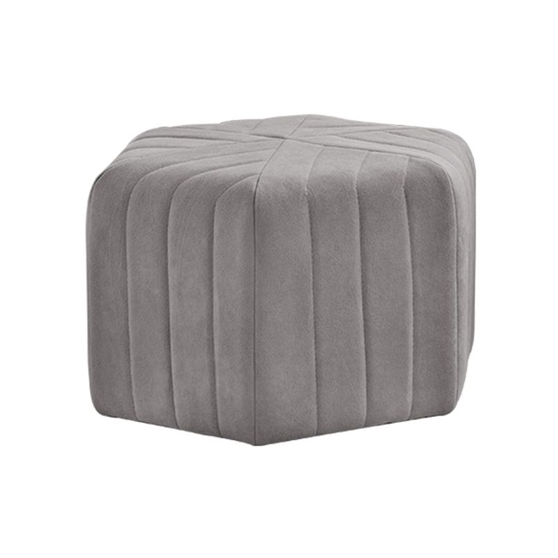 Contemporary Footstool Ottoman Suede Upholstered Solid Color Pentagon Ottoman Clearhalo 'furn' 'furn_ottomans_poufs' 'Furniture' 'Living Room Furniture' 'Ottomans & Poufs' 'ottomans_poufs' 1200x1200_83032184-5557-4db0-b486-de748c22ec3a