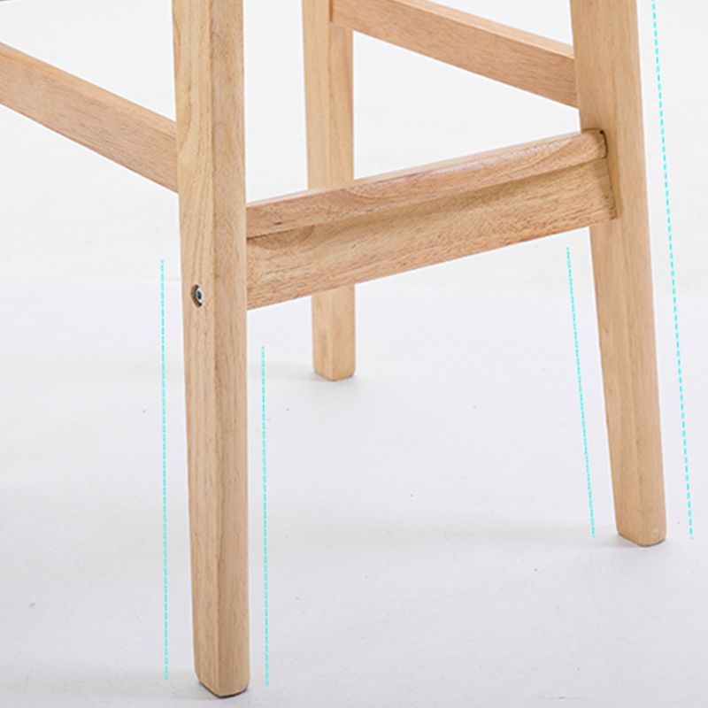 Modern Dessert Shop Oak Wood Stool Matte Finish Upholstered Bar Stools Clearhalo 'Bar Furniture' 'Bar Stools' 'bar_stools' 'furn' 'furn_bar_stools' 'Furniture' 'furniture_bar_stools' 'Kitchen & Dining Furniture' 1200x1200_830332c3-f34a-4fb6-9407-8a91803a2949