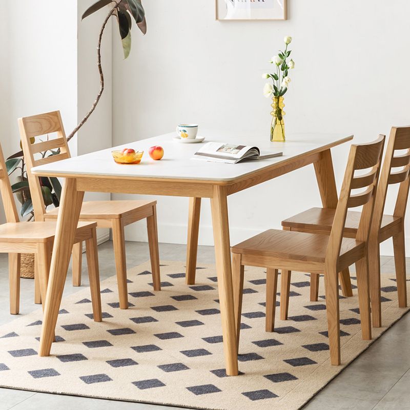 Moderne rechthoekige stenen eettafel Ash poten voor eetkamer