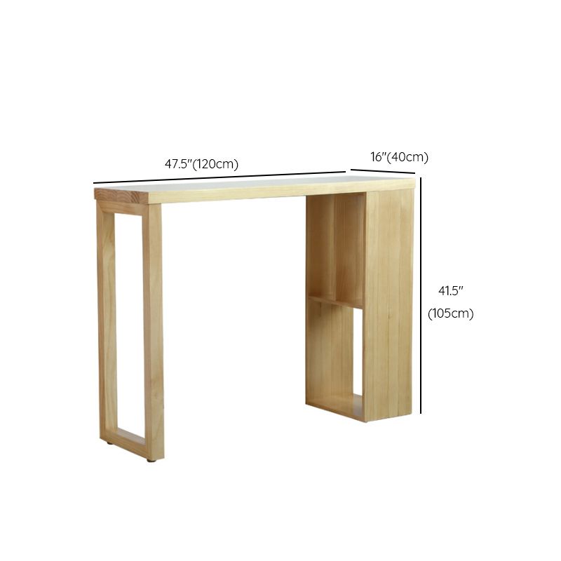 Modern Pine Solid Wood Bar Height Table Rectangle Bar Table for Living Room Clearhalo 'Bar Furniture' 'Bar Tables' 'bar_tables' 'furn' 'furn_bar_tables' 'Furniture' 'Kitchen & Dining Furniture' 1200x1200_83037de5-f193-4212-8c81-23423b60679f