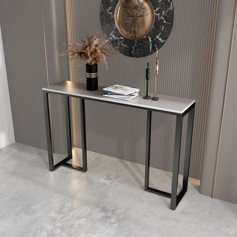 11" Wide Stone Contemporary Console Table Rectangle End Table