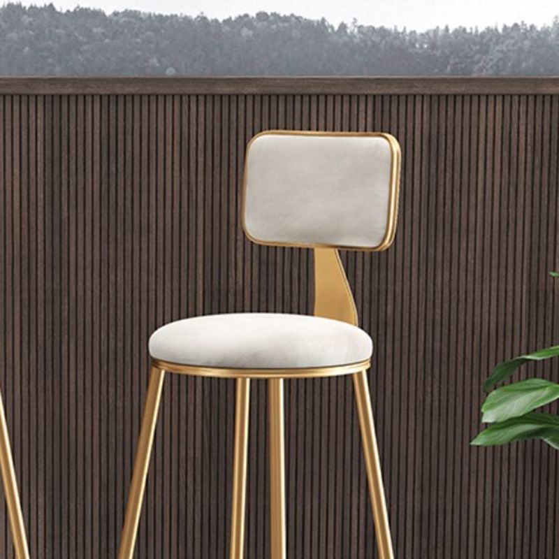 Glam Round Indoor Counter Stool Footrest Low Back Counter-height Stool Clearhalo 'Bar Furniture' 'Bar Stools' 'bar_stools' 'furn' 'furn_bar_stools' 'Furniture' 'Kitchen & Dining Furniture' 1200x1200_8306300e-51e3-454d-92f4-460ae35f994d