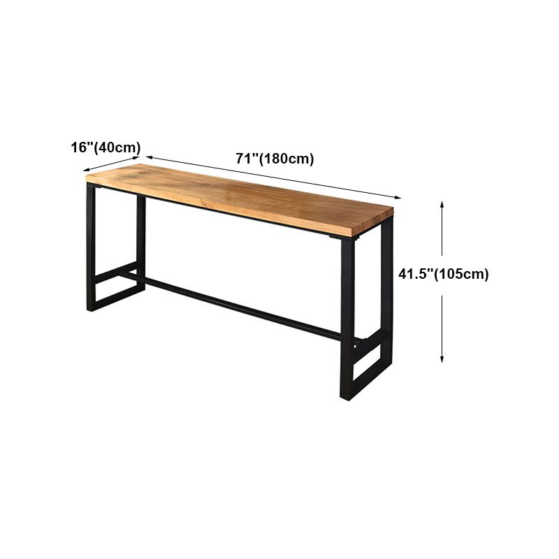 Brown Modern Style Solid Wood and Iron Table Dining Room Bar Table Clearhalo 'Bar Furniture' 'Bar Tables' 'bar_tables' 'furn' 'furn_bar_tables' 'Furniture' 'furniture_bar_tables' 'Kitchen & Dining Furniture' 1200x1200_83064498-01d3-44c3-a9db-3210f8e33cb9