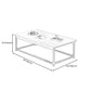 Modern Style Cocktail Table Artificial Wood Tabletop Iron Rectangular Coffee Table
