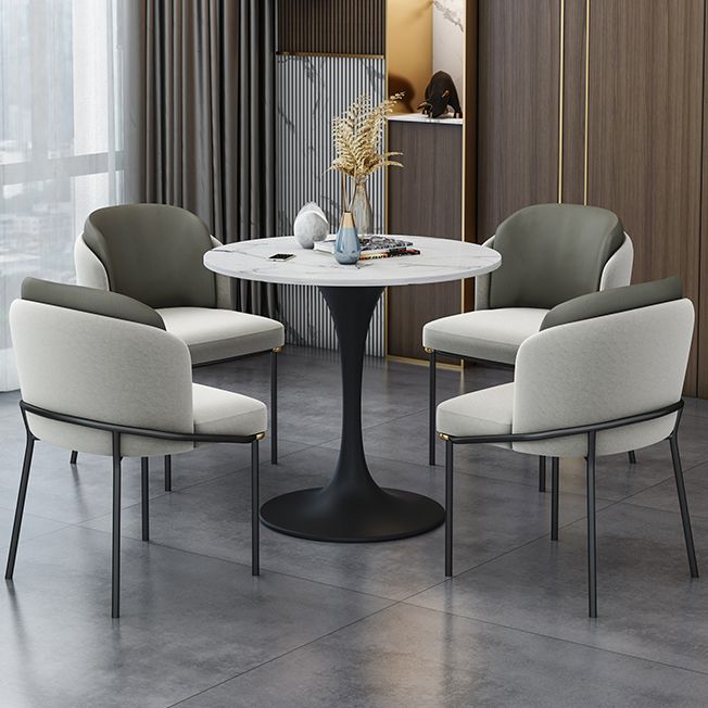 Contemporary Tulip Base Dinner Table Stone Dining Table Round for Home Clearhalo ' dining_table' 'Dining Tables & Seating' 'Dining Tables' 'furn' 'furn_dining_table' 'Furniture' 'furniture_dining_table' 'Kitchen & Dining Furniture' 'kitchen&dining_furn' 'kitchen' 'kitchen_dining_table' 1200x1200_83068ce8-ebdd-4559-9f0f-f647e819a3f6