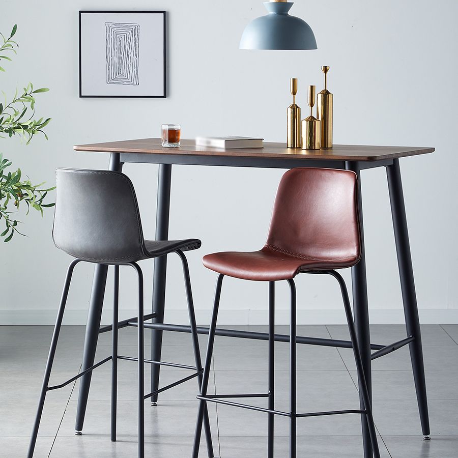 Industrial Upholstered Distressed Quilted Barstool Indoor Tall Stool with Bucket Seat Clearhalo 'Bar Furniture' 'Bar Stools' 'bar_stools' 'furniture_bar_stools' 'Kitchen & Dining Furniture' 'kitchen&dining_furn' 'kitchen' 'kitchen_furn' Furniture' 1200x1200_83077d75-4c27-405f-9cdf-f548e34040bd