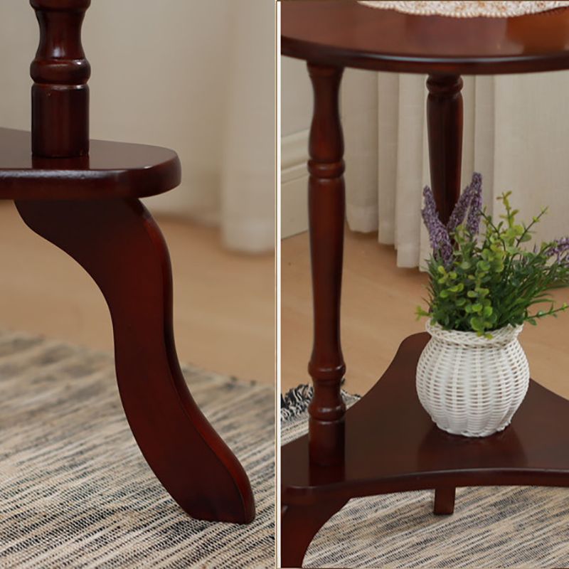 Traditional Solid Wood 3 Legs with Storage Round Living Room End Table Clearhalo 'Coffee & Accent Tables' 'End & Side Tables' 'end_side_tables' 'furn' 'furn_end_side_tables' 'Furniture' 'Living Room Furniture' 1200x1200_83081c5d-55e6-4cd1-acd8-3c886d79b71c