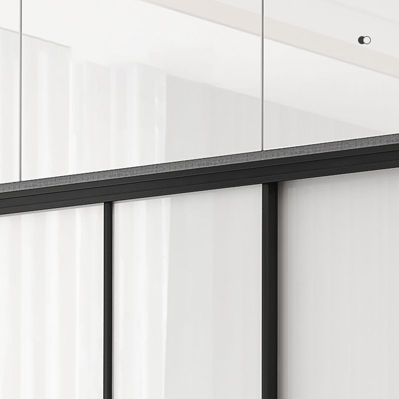 Modern Bedroom Wardrobe Wooden Storage Cabinet with Sliding Doors