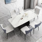 Modern Sintered Stone Top Dining Set Rectangular 1/4/5/7 Pieces Dining Room Table Set Clearhalo 'Dining Room Sets' 'Dining Tables & Seating' 'dining_room_set' 'furn' 'furn_dining_room_set' 'Furniture' 'Kitchen & Dining Furniture' 1200x1200_8308e541-b3d2-4101-84a2-f5892f84b610