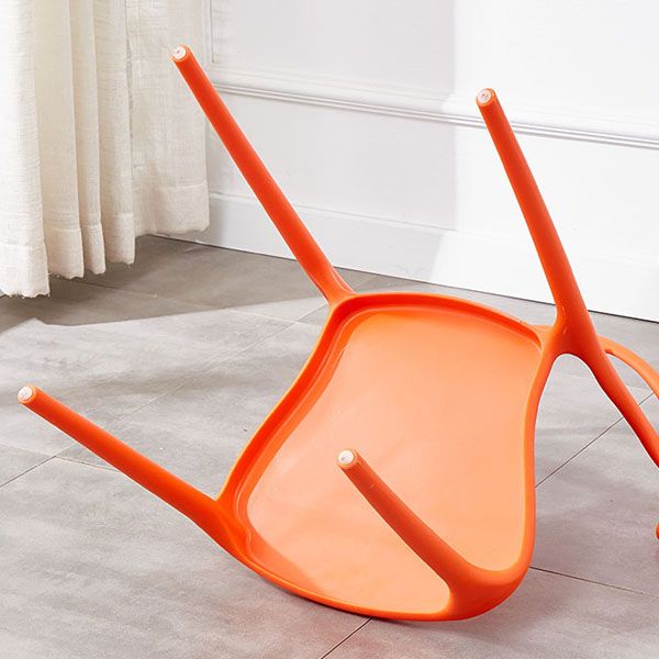 Modern Style Stackable Chair Dining Armless Chair with Plastic Legs for Kitchen Clearhalo 'Dining Chairs' 'Dining Tables & Seating' 'dining_chair' 'furn' 'furn_dining_chair' 'Furniture' 'furniture_dining_chair' 'Kitchen & Dining Furniture' 1200x1200_830efeb6-c907-4e92-b326-3273287df485