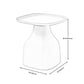 Plastic Tray Top End Table Square Pedestal Side Table - 14.96"/19.69" H