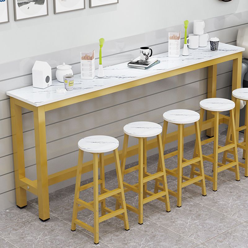 Manufactured Wood Rectangle Pub Table with Metal Frame for Living Room Clearhalo 'Bar Furniture' 'Bar Tables' 'bar_tables' 'furn' 'furn_bar_tables' 'Furniture' 'Kitchen & Dining Furniture' 1200x1200_831081f1-2f45-4f44-900e-500ecd73a00c