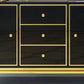 Glam Sideboard Buffet Mirrored 3 Drawers and 2 Doors Cabinets Buffet Sideboard Clearhalo 'buffet_sideboard' 'Buffets & Sideboards' 'furn' 'furn_buffet_sideboard' 'Furniture' 'Kitchen & Dining Furniture' 1200x1200_83114253-77dc-49a8-a1ad-4de2246268b0