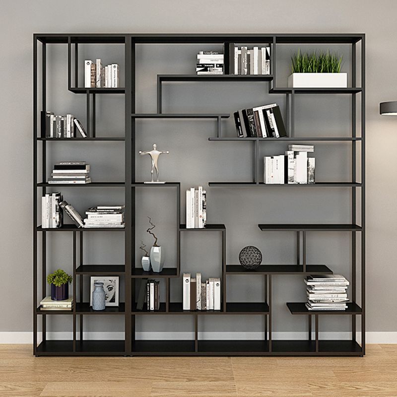 Metal Open Etagere Bookshelf Vertical Urban Bookcase for Living Room Clearhalo 'Bookcases' 'furn' 'furn_bookcases' 'Furniture' 'furniture_bookcases' 'Office Furniture' 1200x1200_83114565-cbbe-400b-b72b-1fee47d9807b