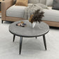 Glam Slate and Metal Coffee Table 4 Legs Round Cocktail Table