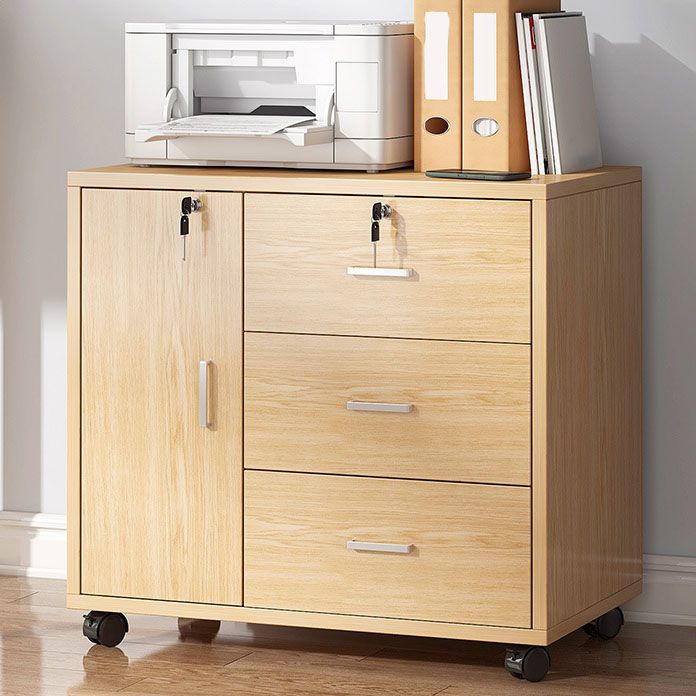 Traditional Cabinet Wood Drawers Storage Shelves Filing Cabinet with Wheels Clearhalo 'Filing Cabinets' 'filling_cabinets' 'furn' 'furn_filling_cabinets' 'Furniture' 'Office Furniture' 1200x1200_831411de-5e35-4c1a-a115-fed46caa2e35