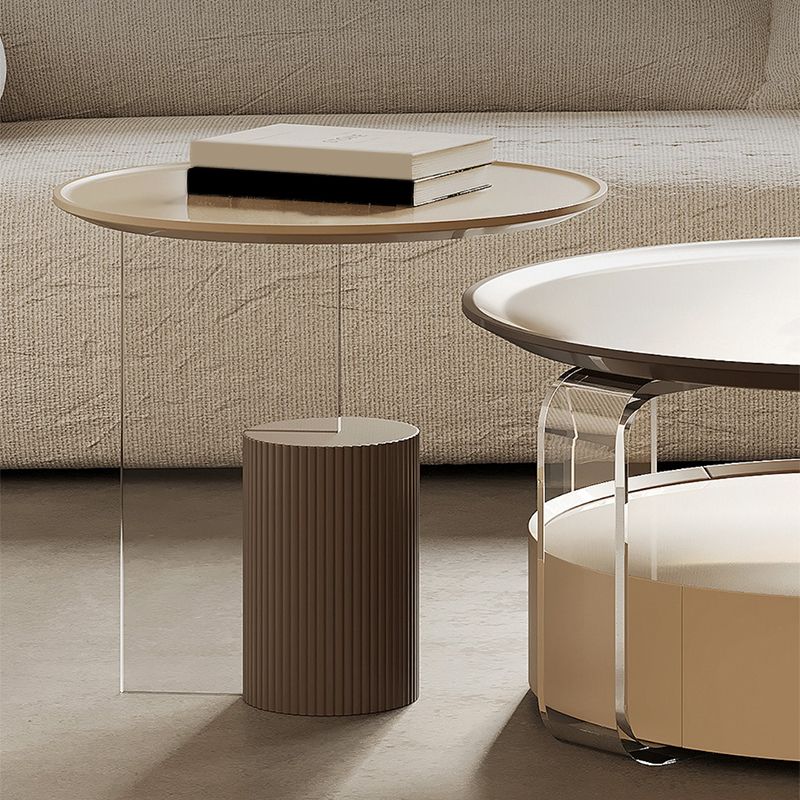 Contemporary Cocktail Table Round Storage Coffee Cocktail Table Clearhalo 'Coffee & Accent Tables' 'Coffee Tables' 'coffee_tables' 'furn' 'furn_coffee_tables' 'Furniture' 'Living Room Furniture' 1200x1200_83142d1f-0585-4b3a-ad81-81cf0b07597b