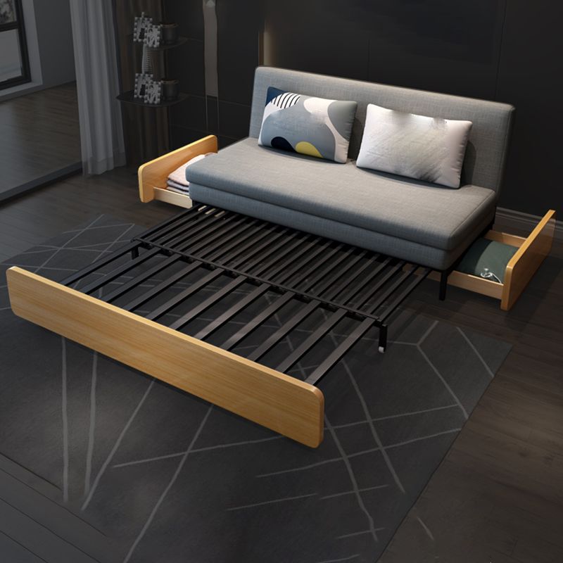 High Wear Resistance Armless Sofa Bed 32.68"H Fabric Tight Back Sofa Bed Clearhalo 'furn' 'furn_sofas' 'Furniture' 'furniture_sofas' 'kitchen' 'kitchen_sofas' 'Living Room Furniture' 'Sofa' 'sofas' 1200x1200_831466c1-4b37-49b4-9fab-96432bb901a8