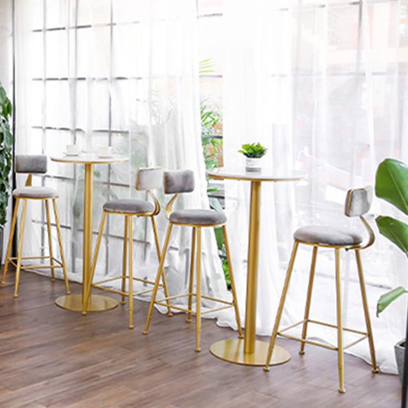 Glam Pub Height Dining Table Stone and White Bar Table for Living Room Clearhalo 'Bar Furniture' 'Bar Tables' 'bar_tables' 'furn' 'furn_bar_tables' 'Furniture' 'Kitchen & Dining Furniture' 1200x1200_83149668-007d-4995-abdf-5949ec205135