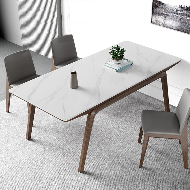 Table à manger en pierre moderne médiévale Table rectangulaire pour salle à manger